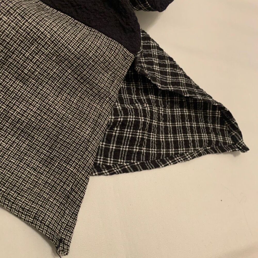 Soft Surroundings Sz S Patchwork Checked Striped … - image 5